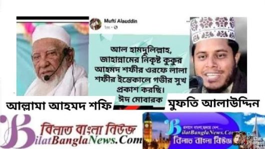 আহমদ শফির মৃত্যু নিয়ে বিতর্কিত পোস্টের জন্য মুফতি আলাউদ্দিন গ্রেপ্তার