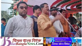 জামালগঞ্জে নৌকার জন্য ভোট ভিক্ষা চাইলেন জেলা পরিষদ চেয়ারম্যান নুরুল হুদা মুকুট