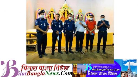 ছাতকে দূর্গোৎসব শুরু,পূজা মন্ডপ পরিদর্শন