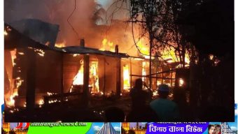 ছাতকে অগ্নিকান্ডে ৪টি বসতঘর পুড়ে ছাই