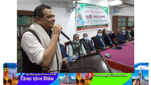 সুনামগঞ্জ পৌর নির্বাচনে নৌকার মেয়র প্রার্থীর পক্ষে সুধী সমাবেশে আজিজুস সামাদ ডন