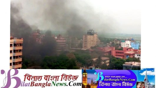 পুলিশ- হেফাজত সংঘর্ষে উত্তপ্ত ব্রাহ্মণবাড়িয়া, ভাঙচুর, আগুন