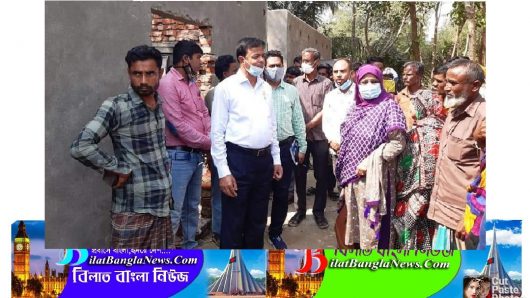 সুনামগঞ্জে ভূমিহীন ও গৃহহীন পরিবারের জন্য  জমি ও গৃহ প্রদান কার্যক্রম পরিদর্শনে জেলা প্রশাসক  