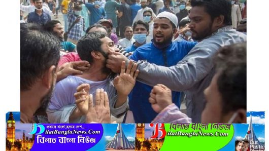 যুবকের দাড়ি টেনে ধরার ছবি ভাইরাল,নিন্দার ও প্রতিবাদ চলছে 