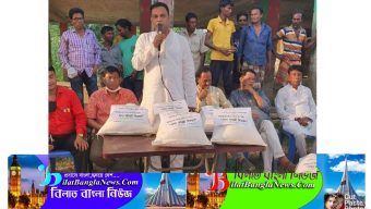 শাল্লার নোয়াগাও গ্রামের ক্ষতিগ্রস্তদের মধ্যে সুনামগঞ্জ জেলা যুবলীগের খাদ্য বিতরণ