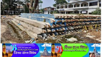 ছাতকে উপজেলা পরিষদের সম্প্রসারিত ভবন নির্মাণে চরম অনিয়ম,দেখার কেউ নাই