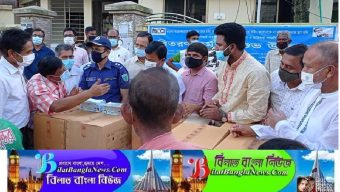 সুনামগঞ্জ চেম্বার অব কমার্স এন্ড ইন্ডাস্ট্রীর ২৫ হাজার মাস্ক বিতরণ