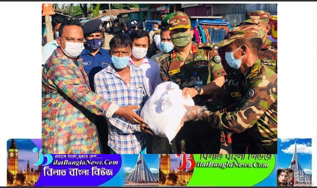 সুনামগঞ্জের জামালগঞ্জ উপজেলার বিভিন্ন গ্রামে সেনাবাহিনীর ত্রাণ তৎপরতা