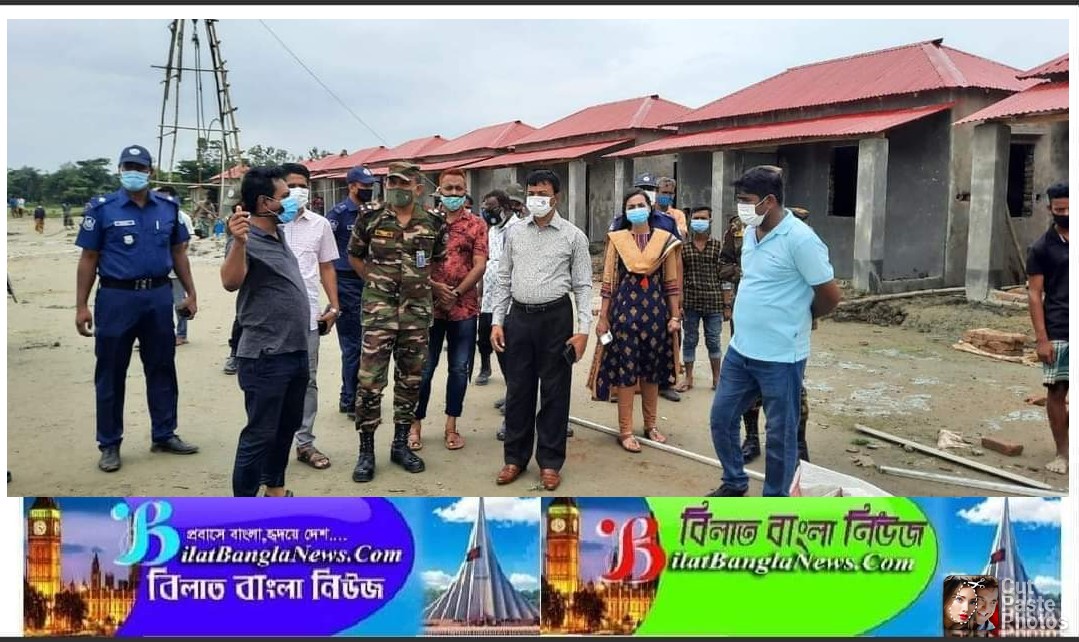 সুনামগঞ্জ সদর উপজেলায় নির্মিতব্য মুজিব পল্লী পরিদর্শনে জেলা প্রশাসক জাহাঙ্গীর হোসেন