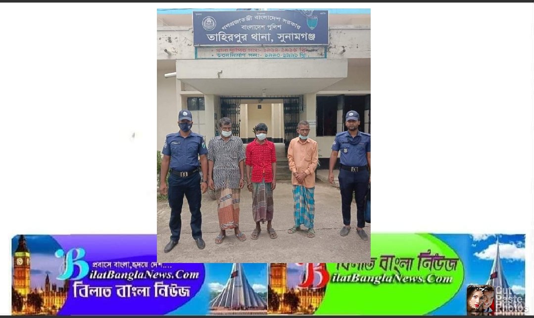 তাহিরপুরে মাদক বিরোধী অভিযানে আটক ৩