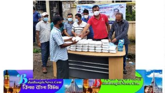 সুনামগঞ্জ জেলা যুবলীগের উদ্যোগে মাস্ক ও খাদ্য বিতরণ