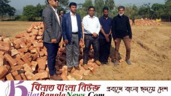তাহিরপুরে ভূমিহীন ও গৃহহীনদের ঘরের নির্মাণ কাজ পরিদর্শনে সুনামগঞ্জের জেলা প্রশাসক