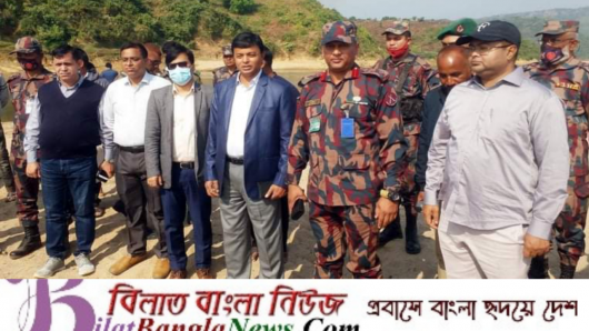 যাদুকাটার বালু মহালের সীমানা নির্ধারণ করে দিলেন জেলা প্রশাসক ও বিজিবি সিও