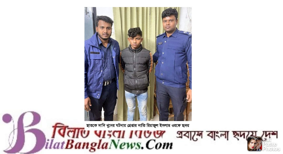 ছাতকে নাতির হাতে দাদি খুনের ঘটনায় মা-ছেলে কারাগারে