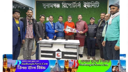 সুনামগঞ্জে এন টিভি ইউরোপের নর্দাম্পটন প্রতিনিধি ফাত্তাহ সংবর্ধিত