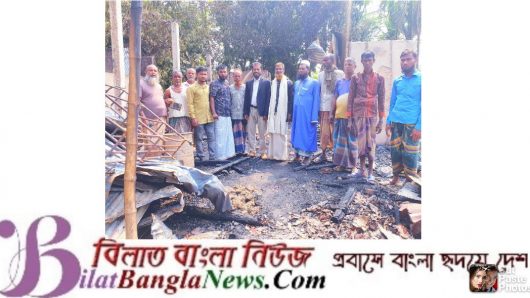 ছাতকের অগ্নিকান্ডে ৩ বসতঘরপুড়ে ছাই কয়েক লক্ষ টাকার ক্ষয়ক্ষতি