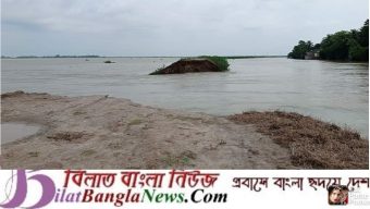 শেষ পর্যন্ত তলিয়ে গেছে সুনামগঞ্জের হুরামন্দিরা হাওরের ৩ হাজার হেক্টর জমির ধান