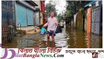 এক সপ্তাহ পর সুরমার পানি বিপদসীমার নিচে নামলেও জলাবদ্ধতা দুর হয়নি