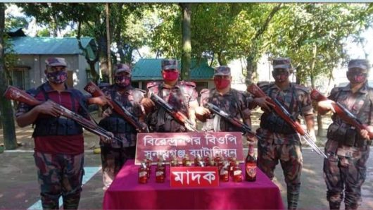 সুনামগঞ্জে বিজিবি কর্তৃক চোরাই পণ্য আটক