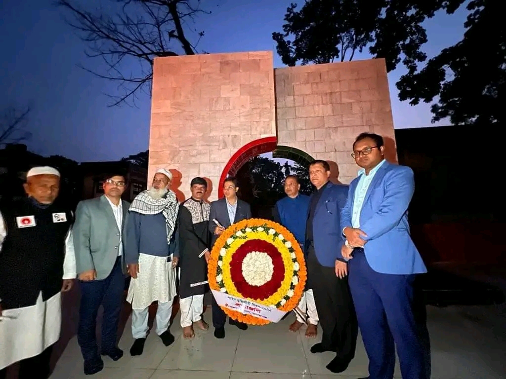 সুনামগঞ্জে শহীদ বুদ্ধিজীবী দিবস- উপলক্ষে পিটিআই বধ্যভূমিতে পুষ্পস্তবক অপর্ণ ও মোমবাতি প্রজ্জ্বলন