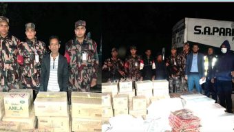সুনামগঞ্জের বিভিন্ন সীমান্তে বিজিবি ৯ লক্ষ টাকার মালামাল জব্দ করেছে