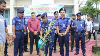 সুনামগঞ্জ জেলা পুলিশের বৃক্ষরোপণ কর্মসূচি ২০২৩ এর উদ্বোধন