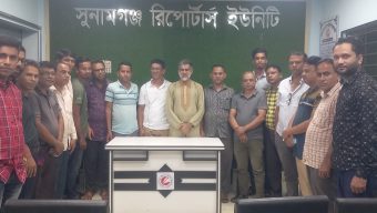 নিউইয়র্ক সুনামগঞ্জ সমিতির সাধারণ সম্পাদক জায়েদ চৌধুরী অপুর সাথে সুনামগঞ্জ রিপোর্টার্স ইউনিটির সৌজন্য সাক্ষাত
