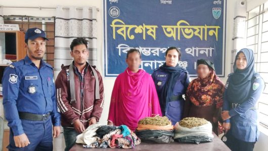 সুনামগঞ্জের বিশ্বম্ভরপুর থানা পুলিশের হাতে গাঁজা সহ বউ শাশুড়ি আটক