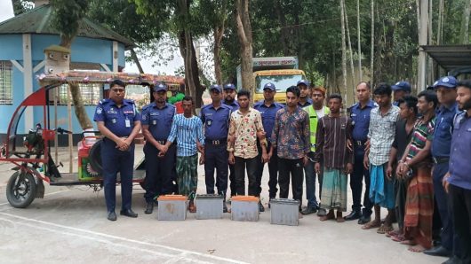 ধর্মপাশা থানায় ক্লু-লেস ২টি হত্যাকাণ্ডের রহস্য উদঘাটন:চোরাই অটোরিক্সা উদ্ধারসহ ৭ জন গ্রেফতার