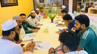 বৈষম্যবিরোধী ছাত্র আন্দোলনের কেন্দ্রীয় প্রতিনিধি দলের সাথে তালামীযে ইসলামিয়ার সৌজন্য সাক্ষাত