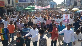 জাতীয় বিপ্লব ও সংহতি দিবস উপলক্ষে সুনামগঞ্জে বিএনপির বর্ণাঢ্য র‍্যালি