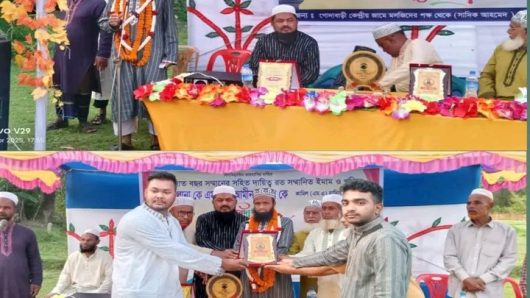 ছাতকের গোদাবাড়ি মসজিদের ঈমামের বিদায় সংবর্ধনা 