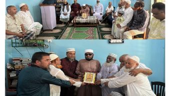 ছাতকের রহিমা জুমারা মাদরাসায় বিশ্বজয়ী হাফিজ কলিম সিদ্দিকীকে সম্মাননা স্মারক