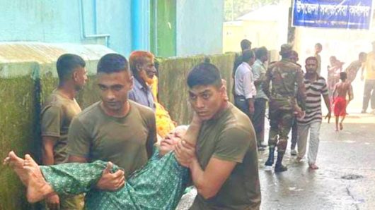 ছাতকে সমাজসেবা অফিসে আগুন, সেনাবাহিনীর চেষ্টায় নিয়ন্ত্রণ