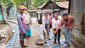 তেঘরিয়া ড্রেন কাম রাস্তার ঢালাই কাজের শুভ উদ্বোধন।