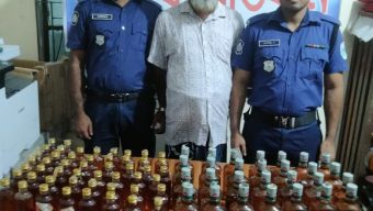 ছাতকে ৭৮ বোতল বিদেশি মদসহ গ্রেফতার ১