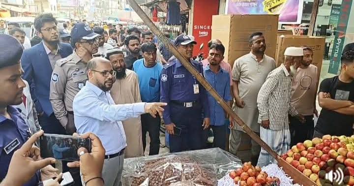 সুনামগঞ্জে বাজার মনিটরিংয়ে ডিসি এসপি