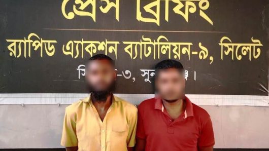 সুনামগঞ্জে র‌্যাব এর আভিযানে মদ সহ দুই জন আটক।