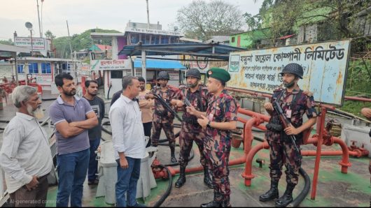 জ্বালানি তেল মজুদ প্রতিরোধ, বিপণনে শৃঙ্খলা রক্ষা এবং নিরবিচ্ছিন্ন সরবরাহ নিশ্চিতে জ্বালানী তেলের ডিপোতে বিজিবি মোতায়েন