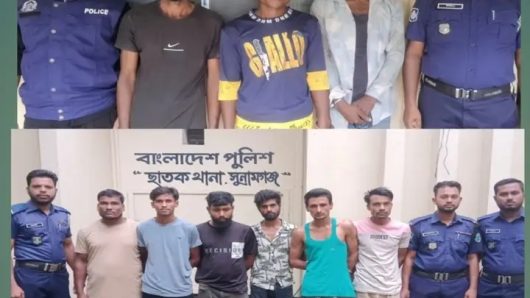 সুনামগঞ্জের ছাতকে পুলিশের পৃথক অভিযানে মাদক-ডাকাতিসহ বিভিন্ন মামলার ৯ জন আসামি গ্রেফতার