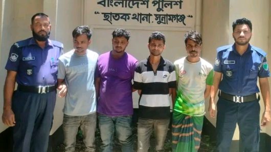ছাতকে ৪০ পিস ইয়াবা ট্যাবলেটসহ ৪ জন গ্রেপ্তার