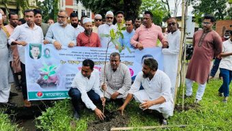 সুনামগঞ্জ জেলা কৃষকদলের উদ্যোগে বৃক্ষরোপণ কর্মসূচির উদ্বোধন করেন এমপি নুরুল।