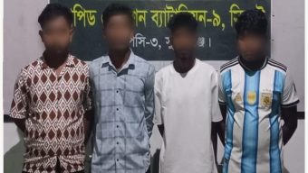 সুনামগঞ্জে চার অনলাইন জুয়ারী আটক।