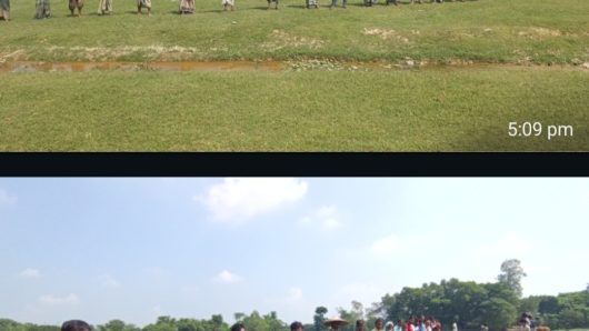 কৃষিজমির কাজ ও গবাদিপশুর চারণভূমি রক্ষায় মানববন্ধন